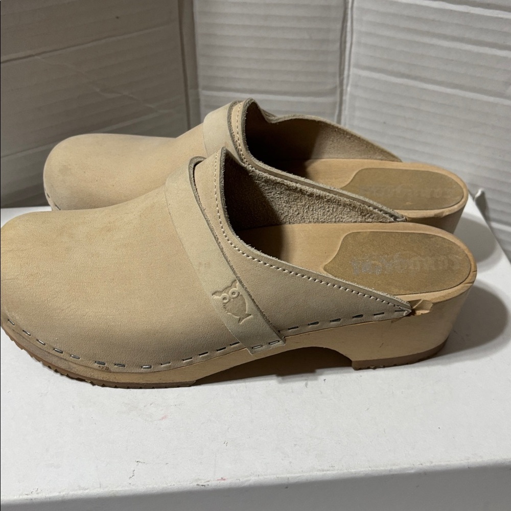 Sandgrens Leather Upper Clogs. Euc - image 4